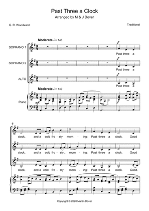 Past Three a Clock (Past Three O'Clock) - Three part Choir - SSA - Upper Voices
