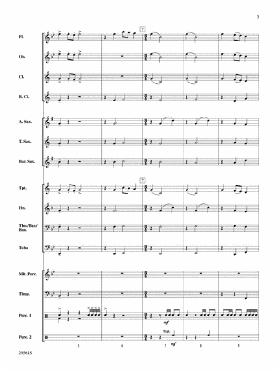 Flourish for Winds and Percussion Concert Band scores gallery preview page 3