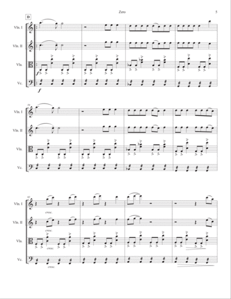Zero String Quartet scores gallery preview page 5