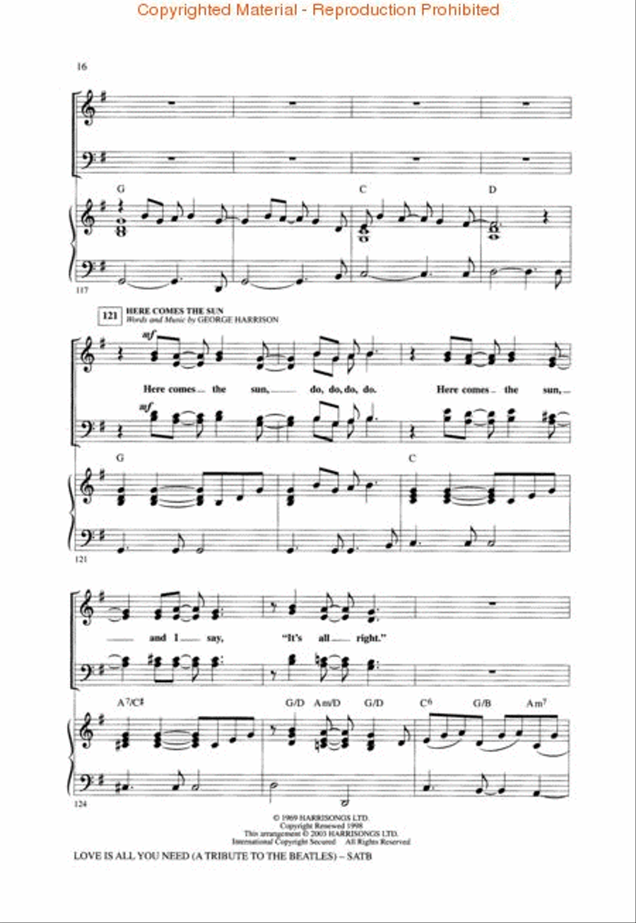 Love Is All You Need (Medley) (A Tribute to the Beatles) 4-Part scores gallery preview page 3