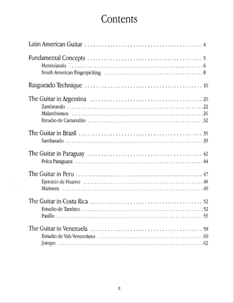 Latin American Guitar Guide Acoustic Guitar scores gallery preview page 4