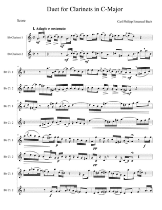 Duet for Clarinets in C-Major