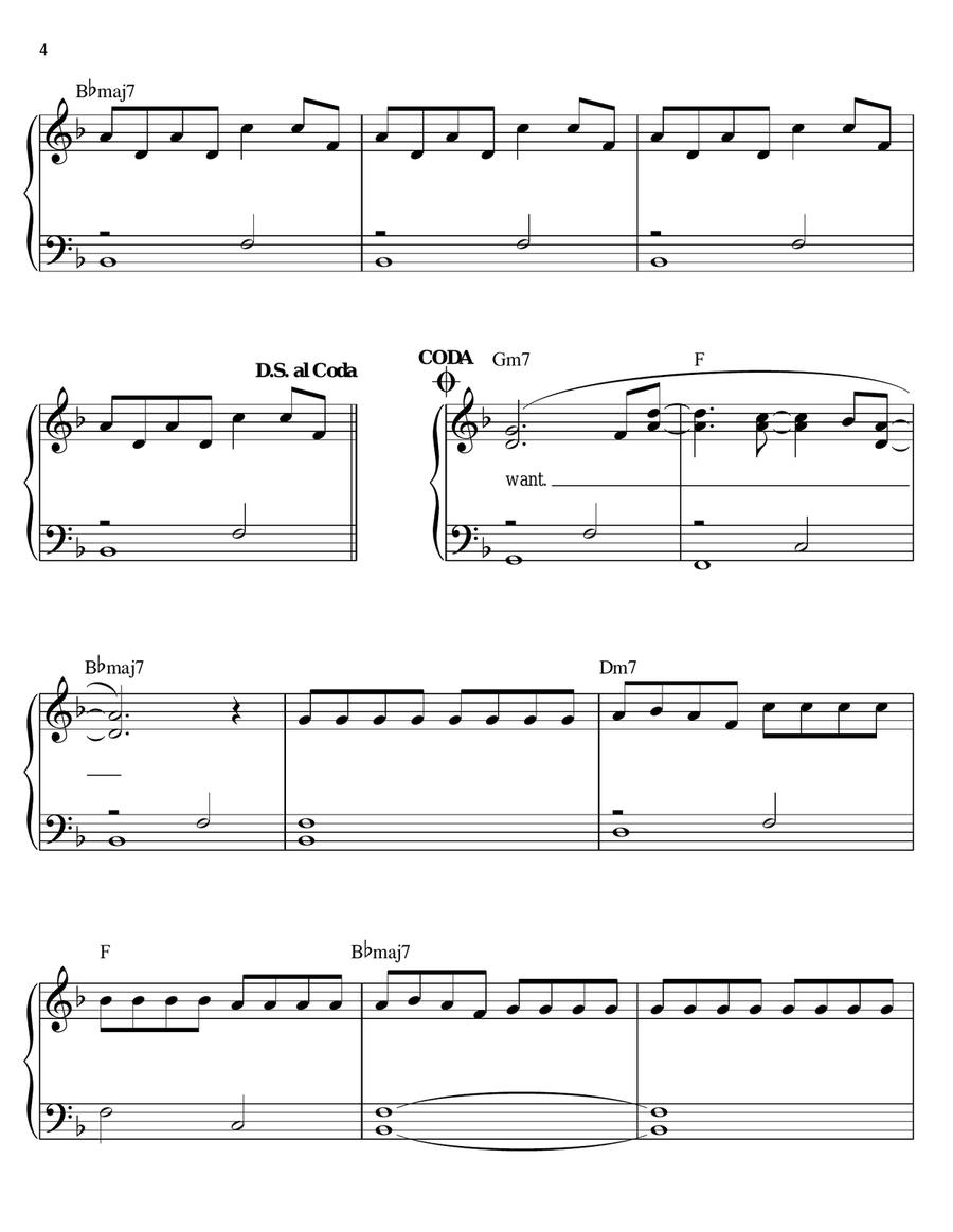 I Caught Myself Easy Piano scores gallery preview page 4