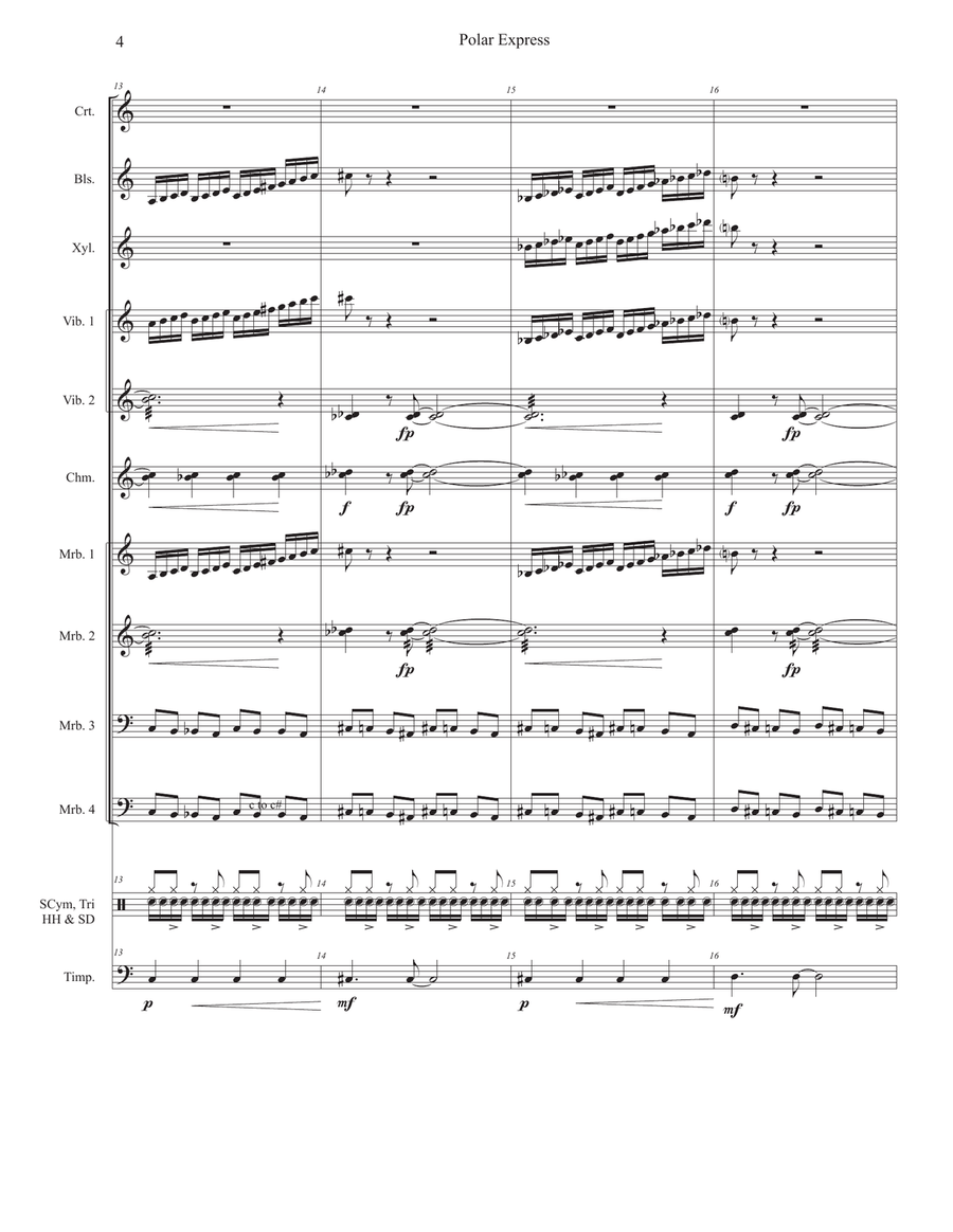The Polar Express Percussion Ensemble scores gallery preview page 5