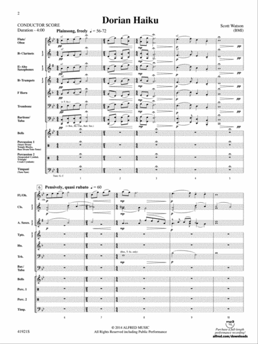 Dorian Haiku: Score Concert Band scores gallery preview page 2