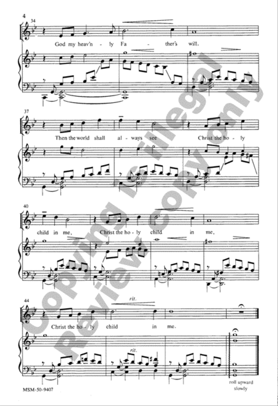 Loving Jesus, Gentle Lamb Unison Choir scores gallery preview page 5