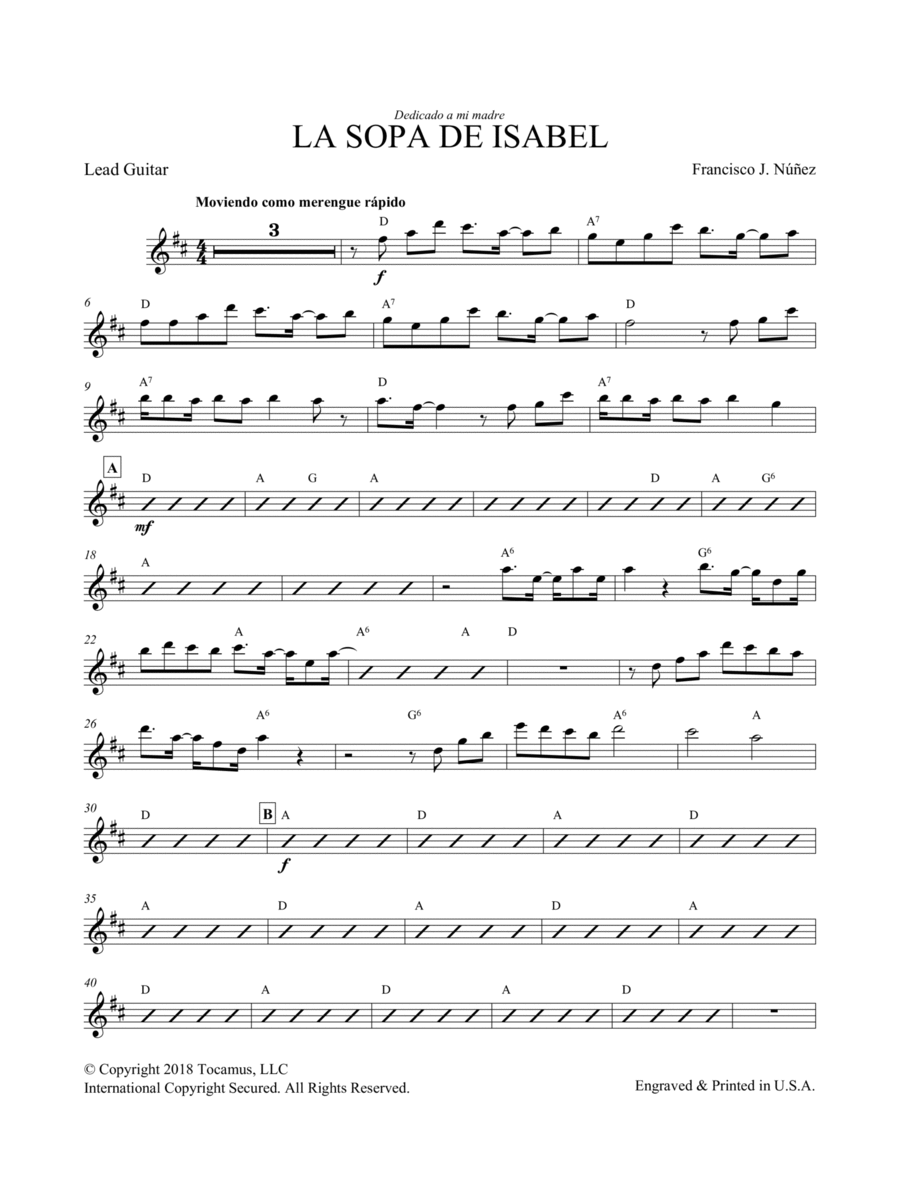 La Sopa de Isabel - Guitar Choir scores gallery preview page 1