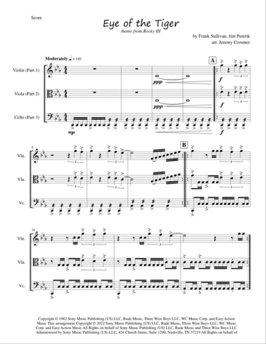 Eye Of The Tiger Bassoon scores gallery preview page 3
