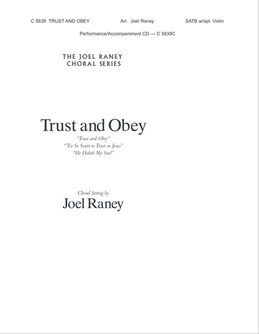 Trust and Obey 4-Part scores gallery preview page 2