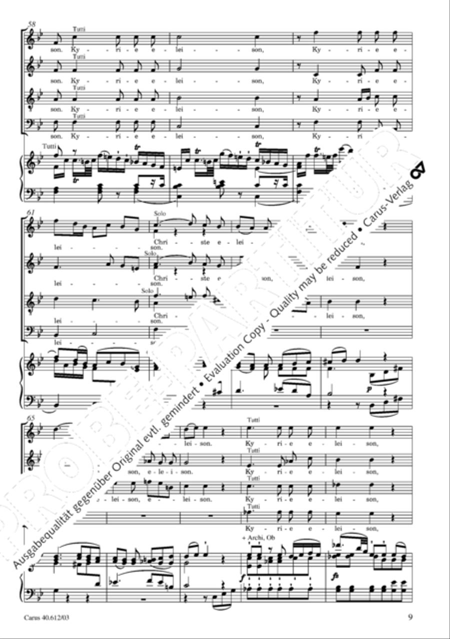 Harmoniemesse in B 4-Part scores gallery preview page 10