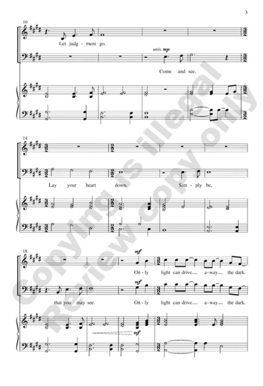 Come and See (Choral Score) 4-Part scores gallery preview page 3