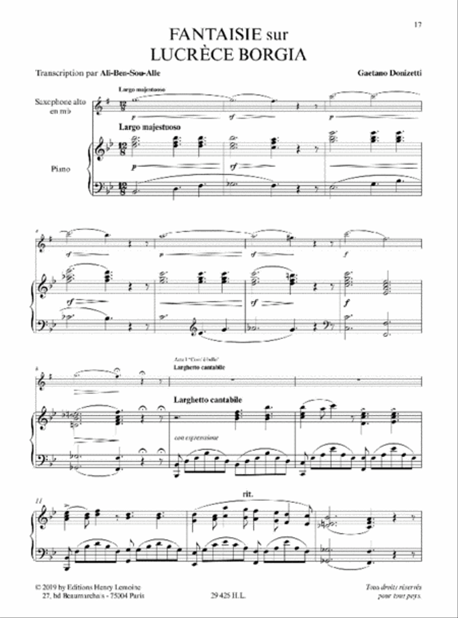 Paraphrases de Donizetti (3) Alto Saxophone scores gallery preview page 2