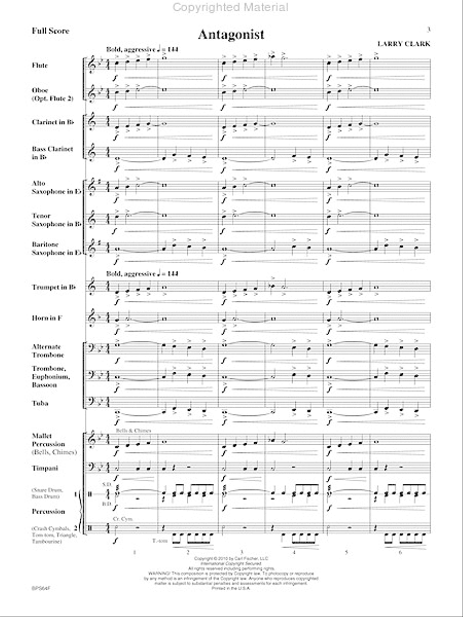 Antagonist Concert Band scores gallery preview page 4