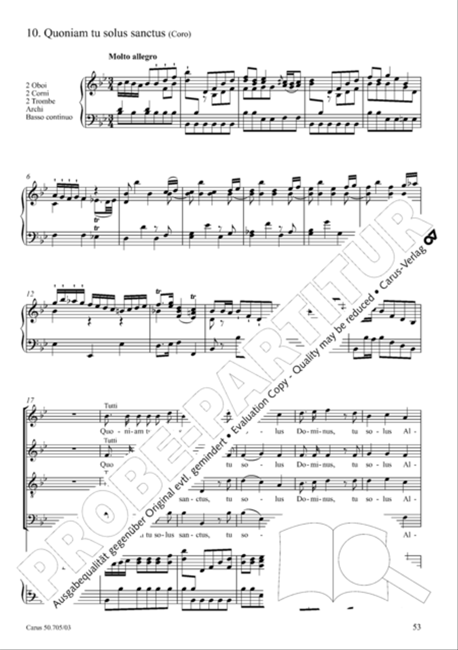 Missa in g. Hasse-Werkausgabe IV/3 4-Part scores gallery preview page 62