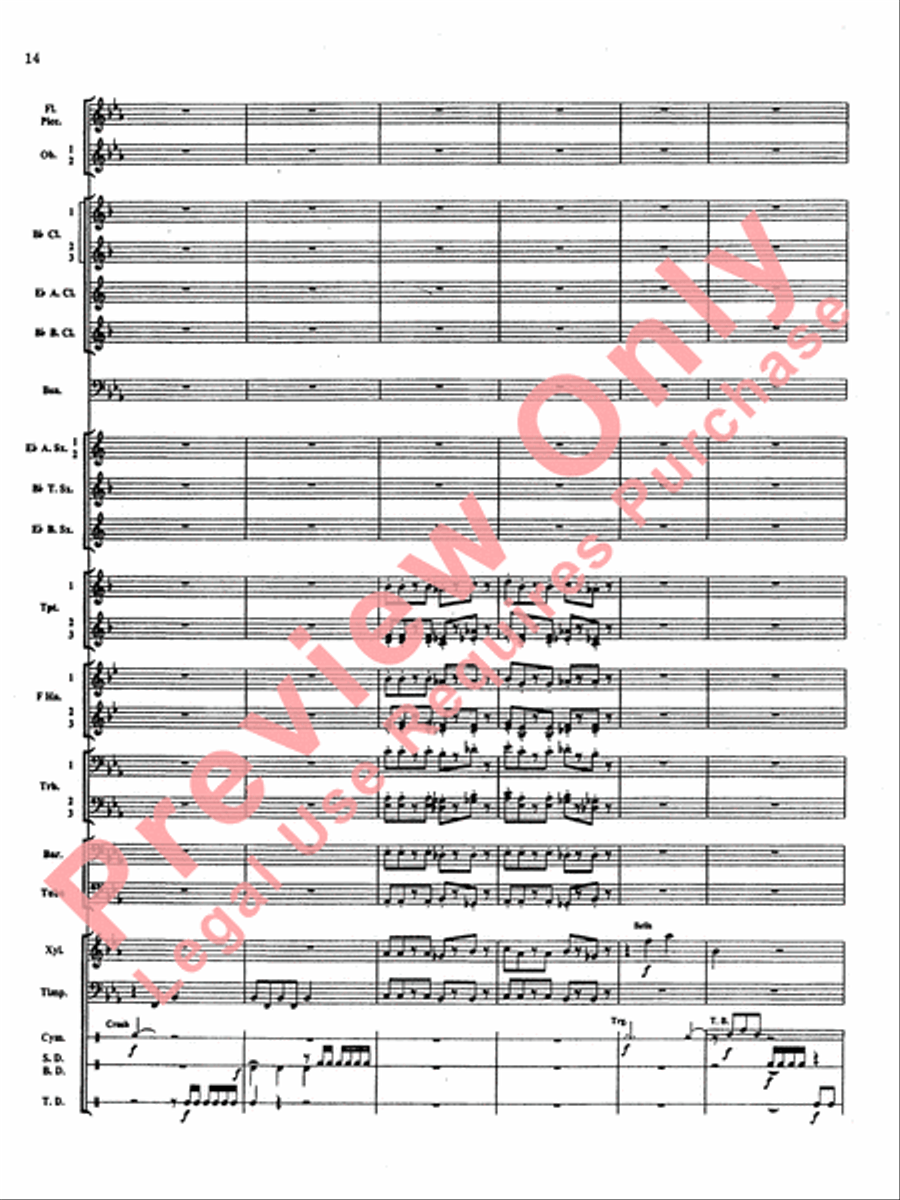 Percussion Mystique Concert Band scores gallery preview page 15