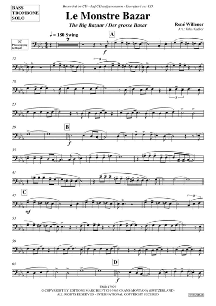 Le Monstre Bazar Le Monstre Bazar Trombone scores gallery preview page 2