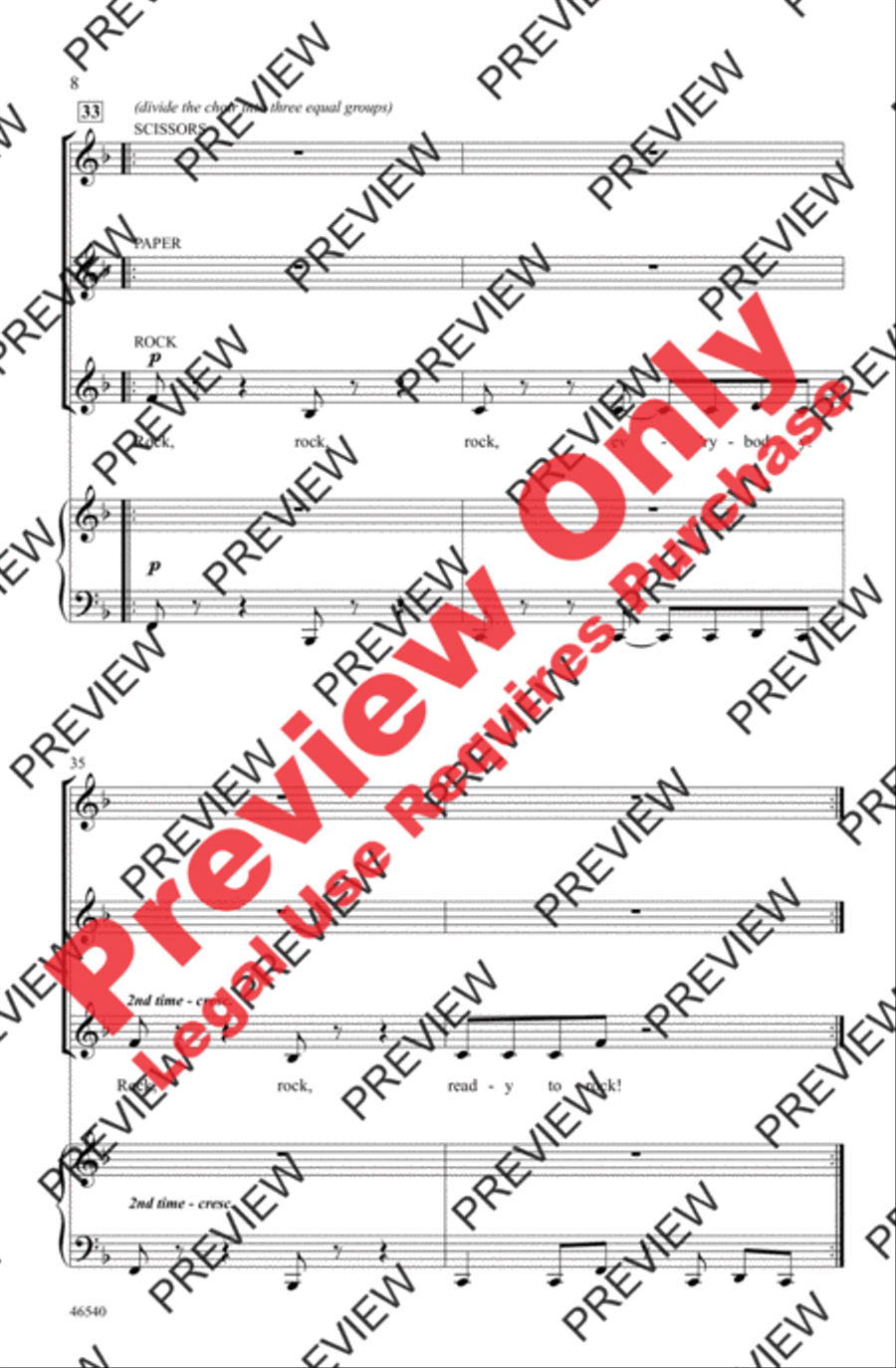 Rock, Paper, Scissors Rock, Paper, Scissors 2-Part scores gallery preview page 8