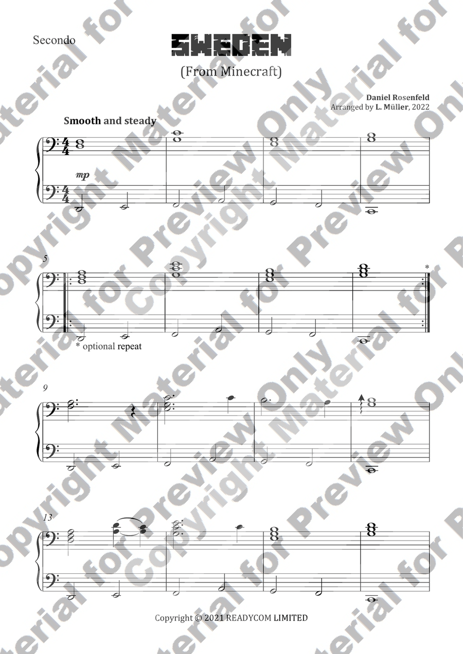 Minecraft Easy Piano scores gallery preview page 3