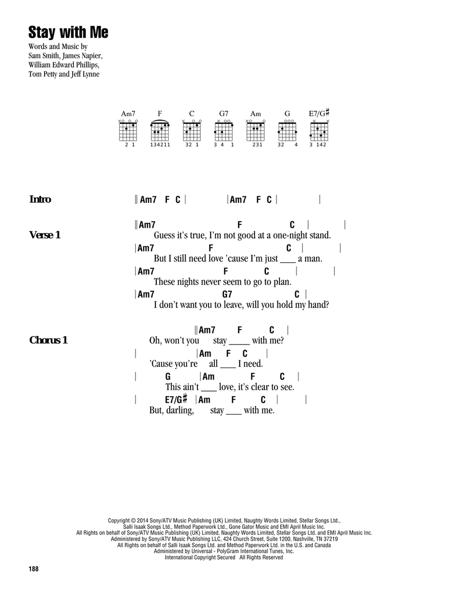Stay With Me Acoustic Guitar scores gallery preview page 1