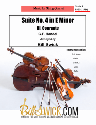 Book cover for Suite No. 4 in E Minor III. Courante