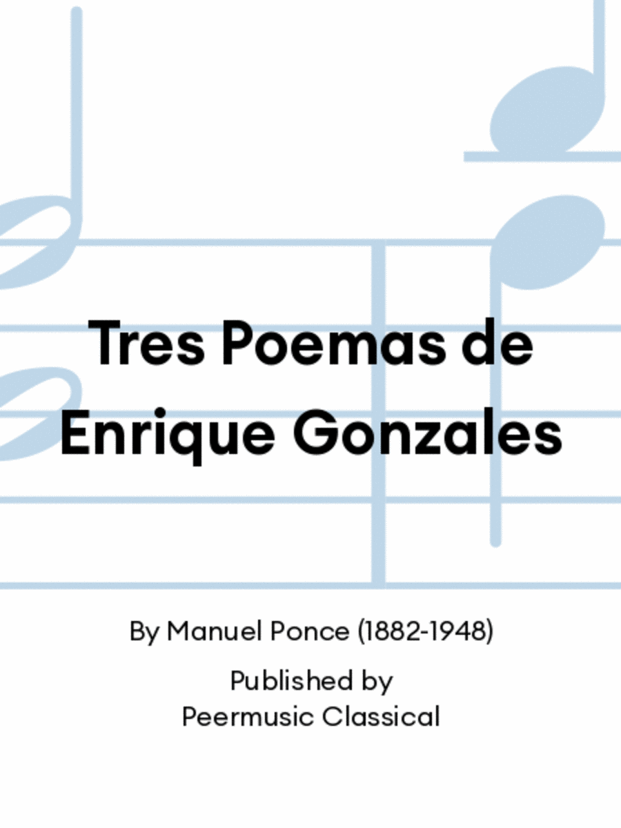 Tres Poemas de Enrique Gonzales Chamber Music scores gallery preview page 1