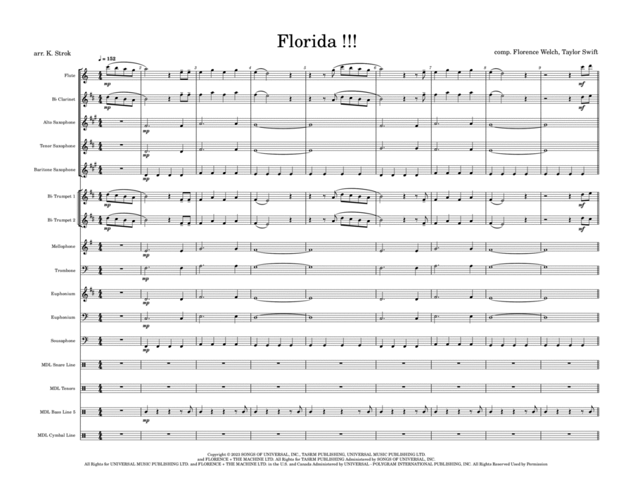 Florida!!! Marching Band scores gallery preview page 1