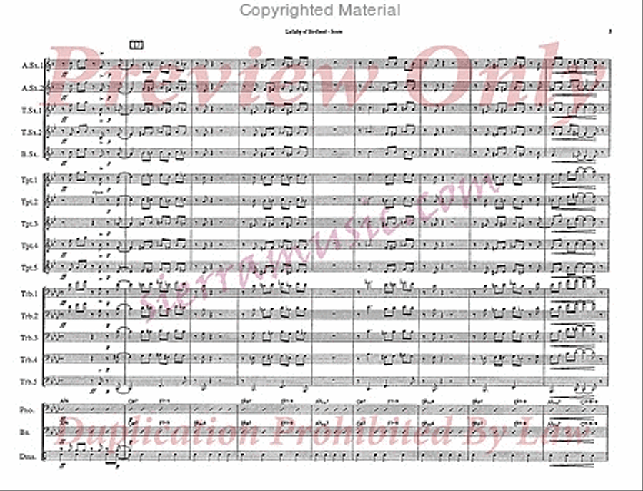 Lullaby Of Birdland Jazz Ensemble scores gallery preview page 4
