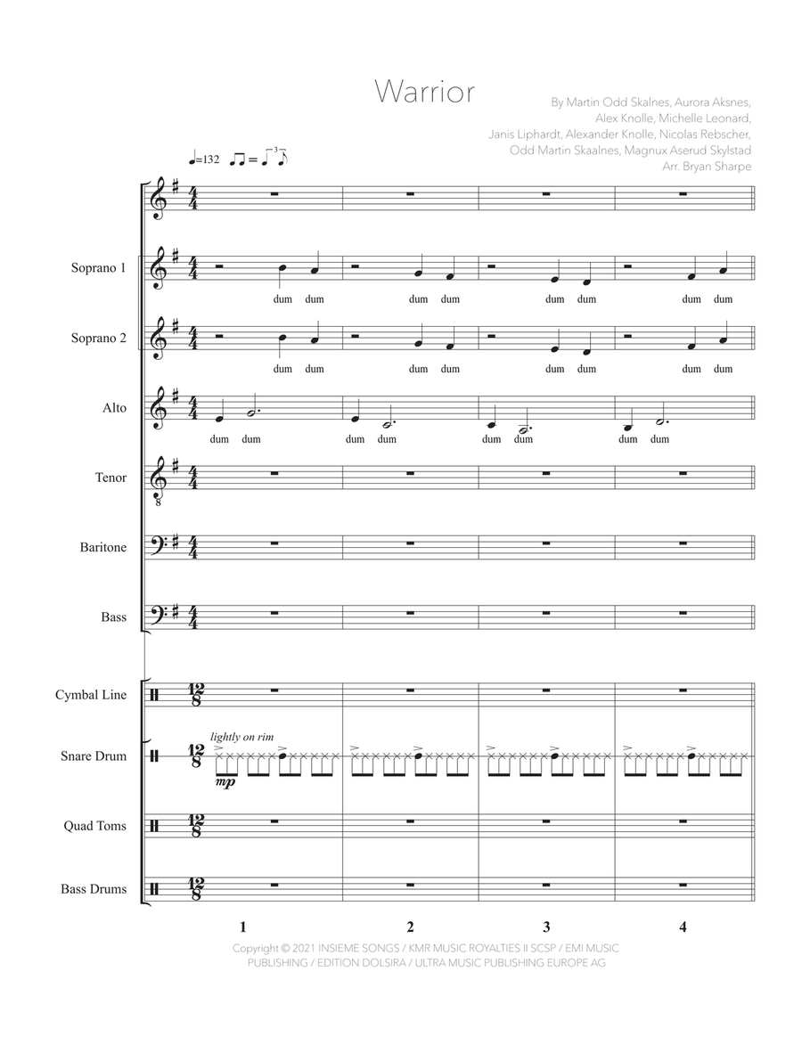 Warrior 4-Part scores gallery preview page 1