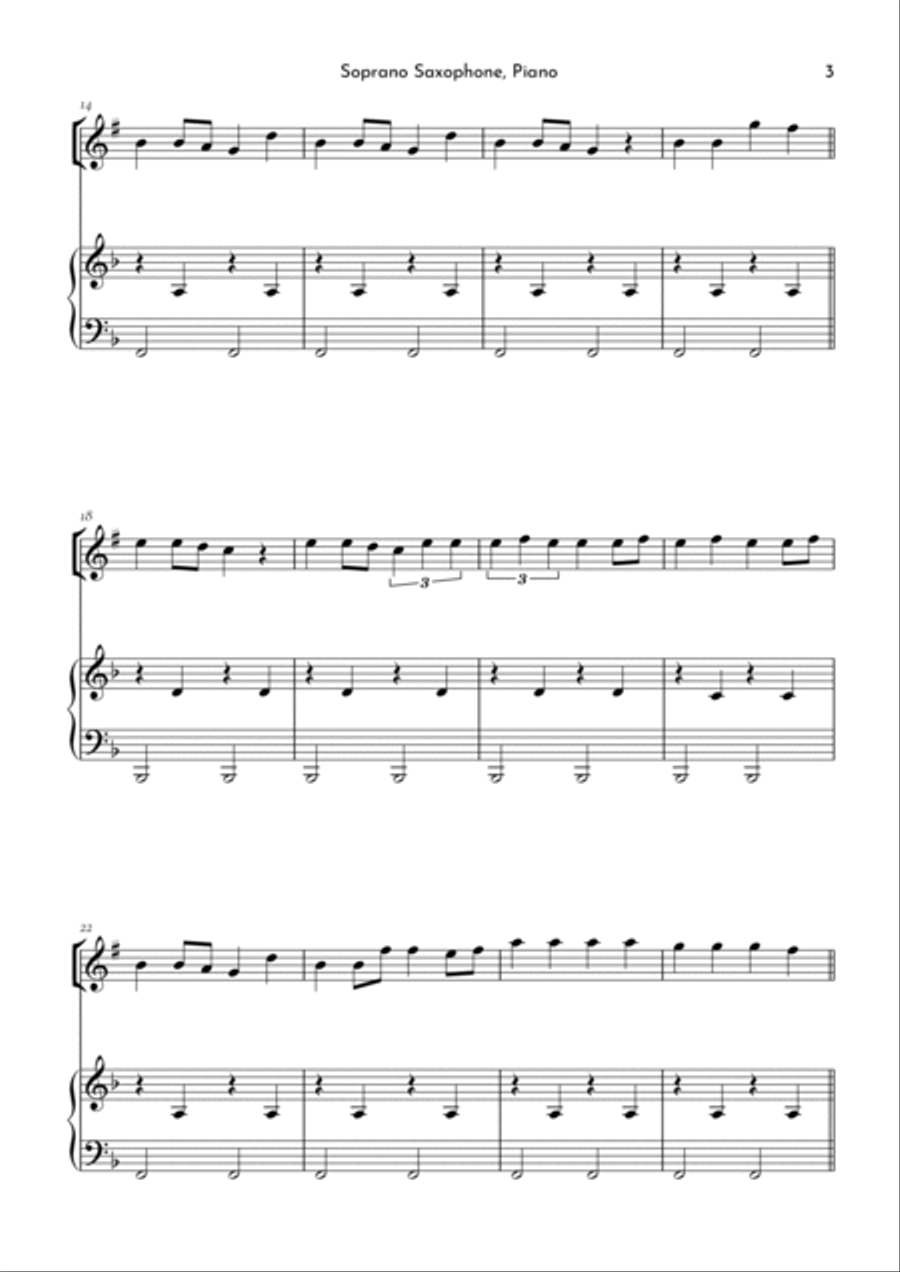 Calm Down Soprano Saxophone scores gallery preview page 3