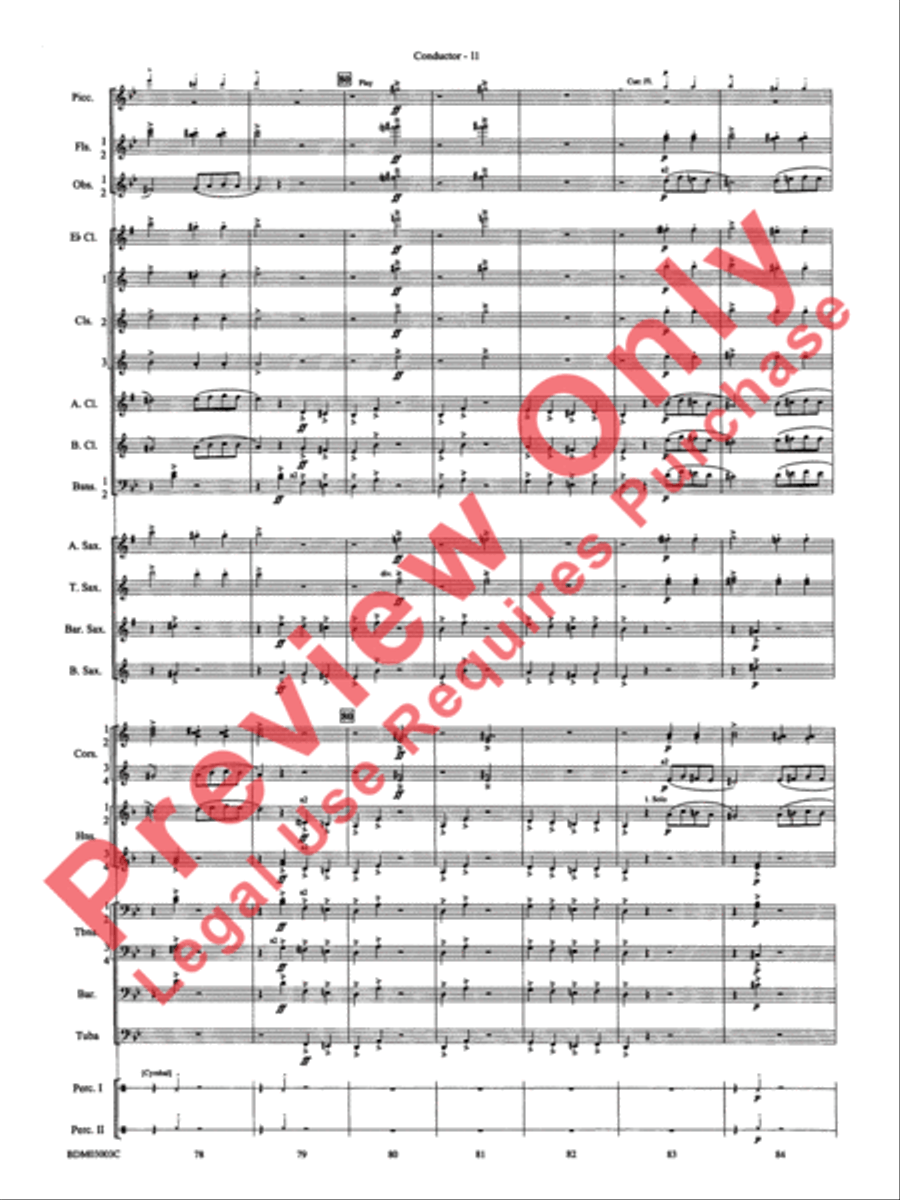 The Pride of the Wolverines Concert Band scores gallery preview page 13
