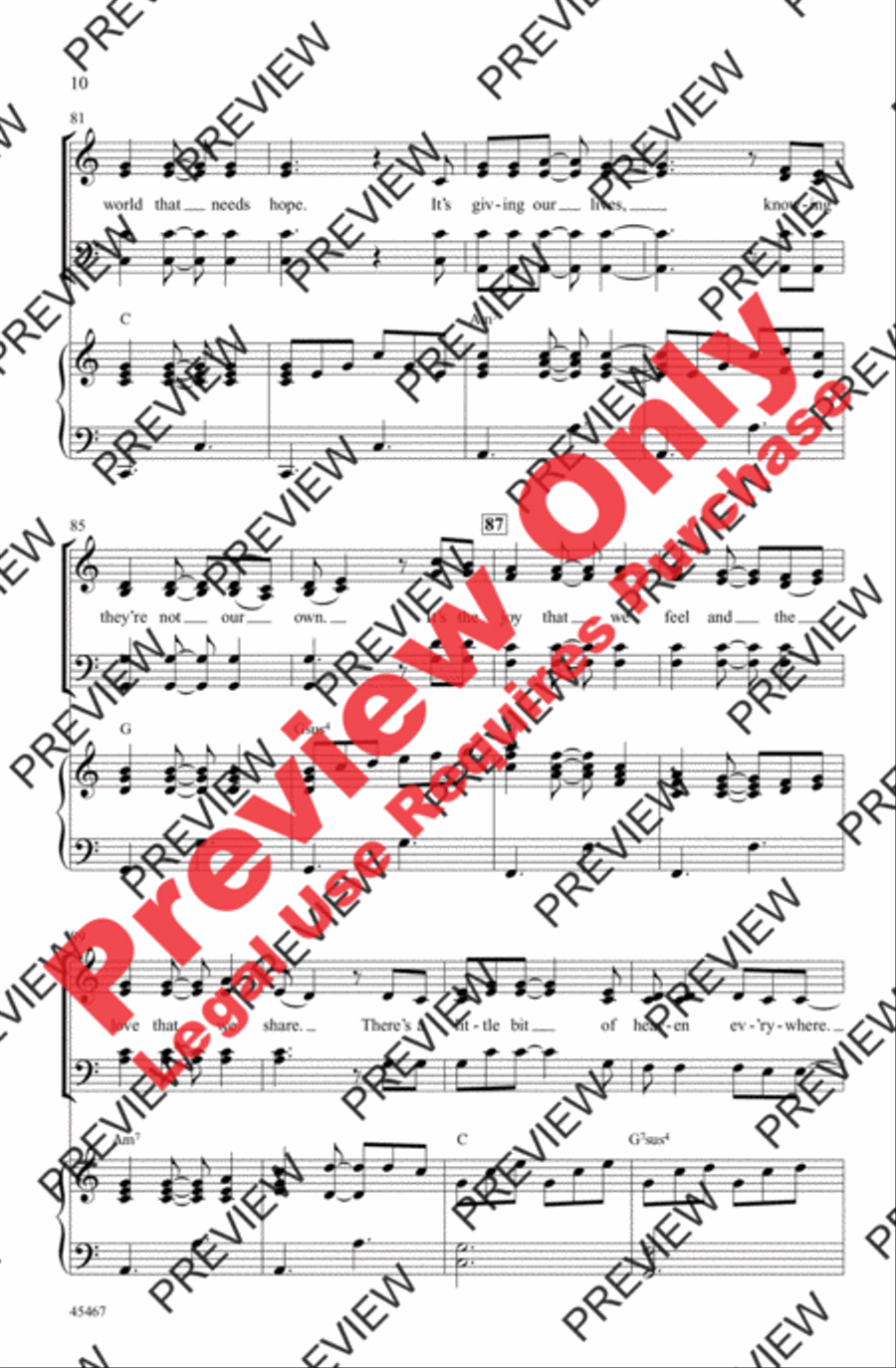 Heaven Everywhere 4-Part scores gallery preview page 9