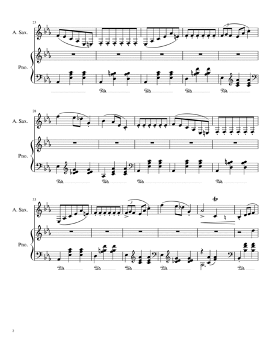 Waltz in Eb Major Op. 18 (Grande Valse Brilliante) Alto Saxophone scores gallery preview page 2
