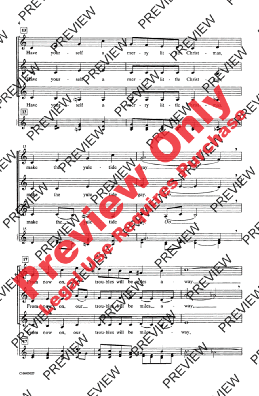 Have Yourself a Merry Little Christmas Women's Choir scores gallery preview page 4