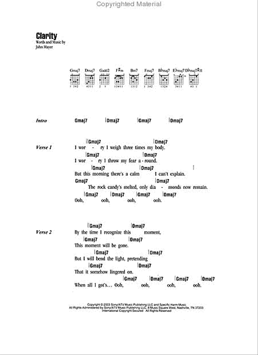 John Mayer – Strum & Sing Electric Guitar scores gallery preview page 3