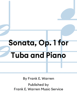 Sonata, Op. 1 for Tuba and Piano