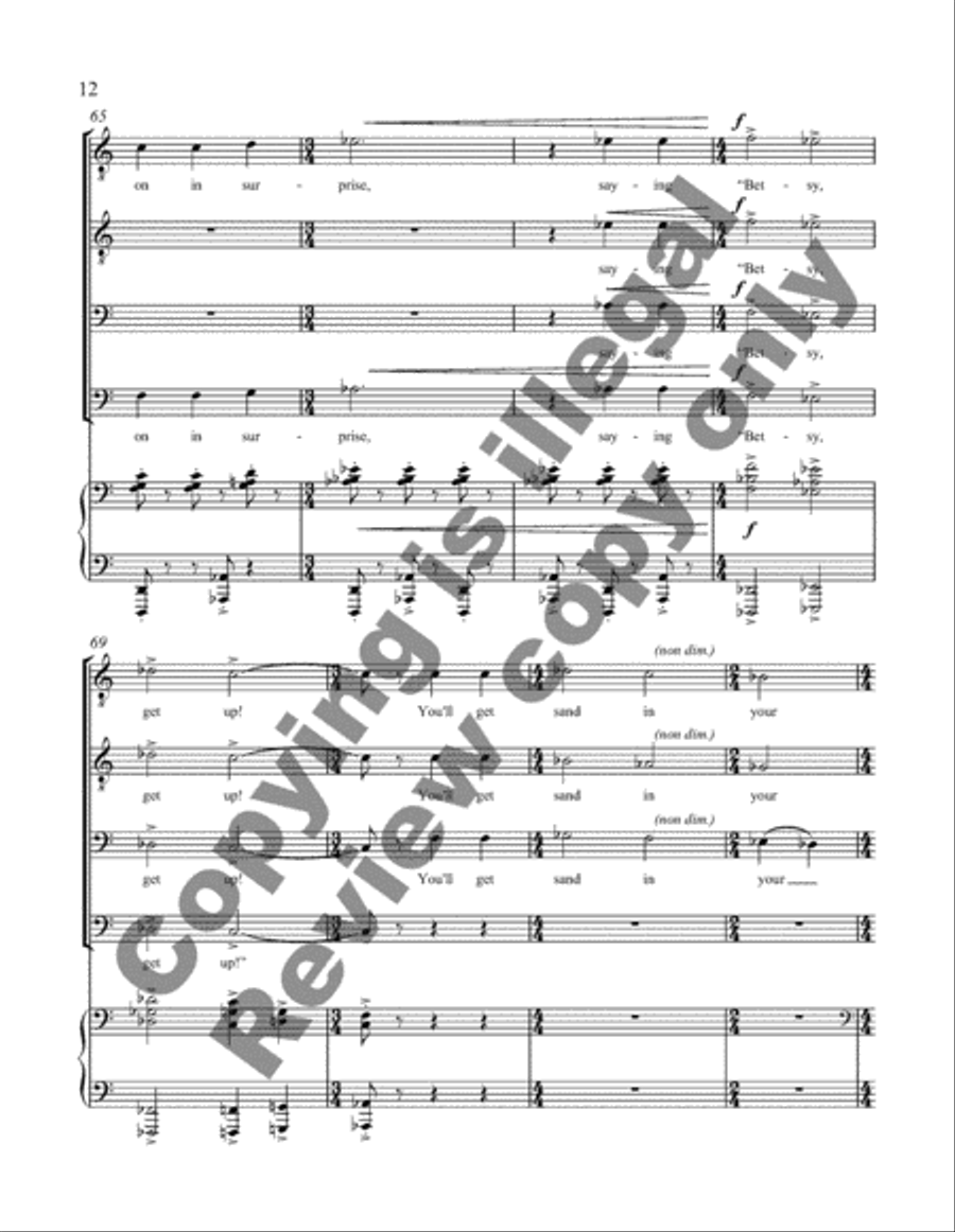Sweet Betsy Sweet Betsy TTBB scores gallery preview page 31