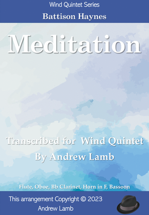Book cover for Meditation (by Battison Haynes, arr. Wind Quintet)
