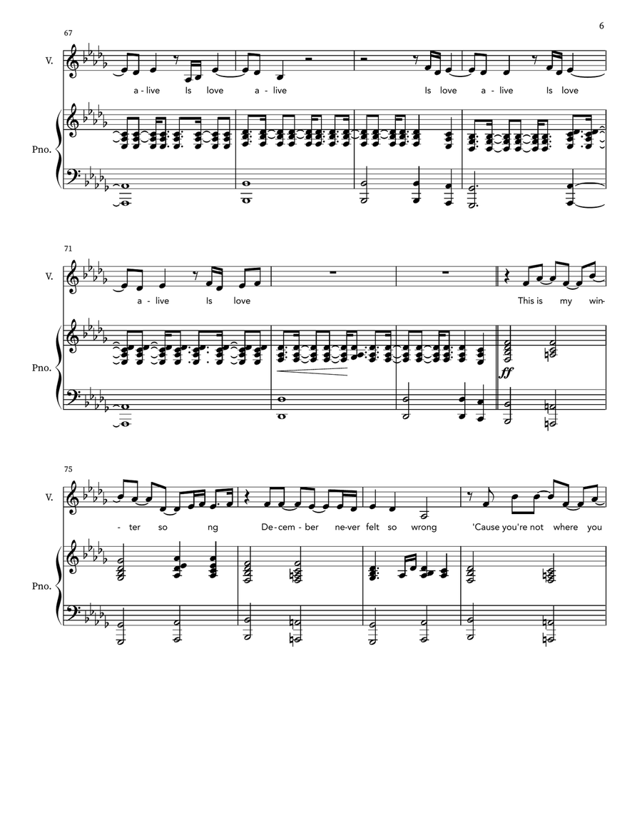 Winter Song Voice scores gallery preview page 6