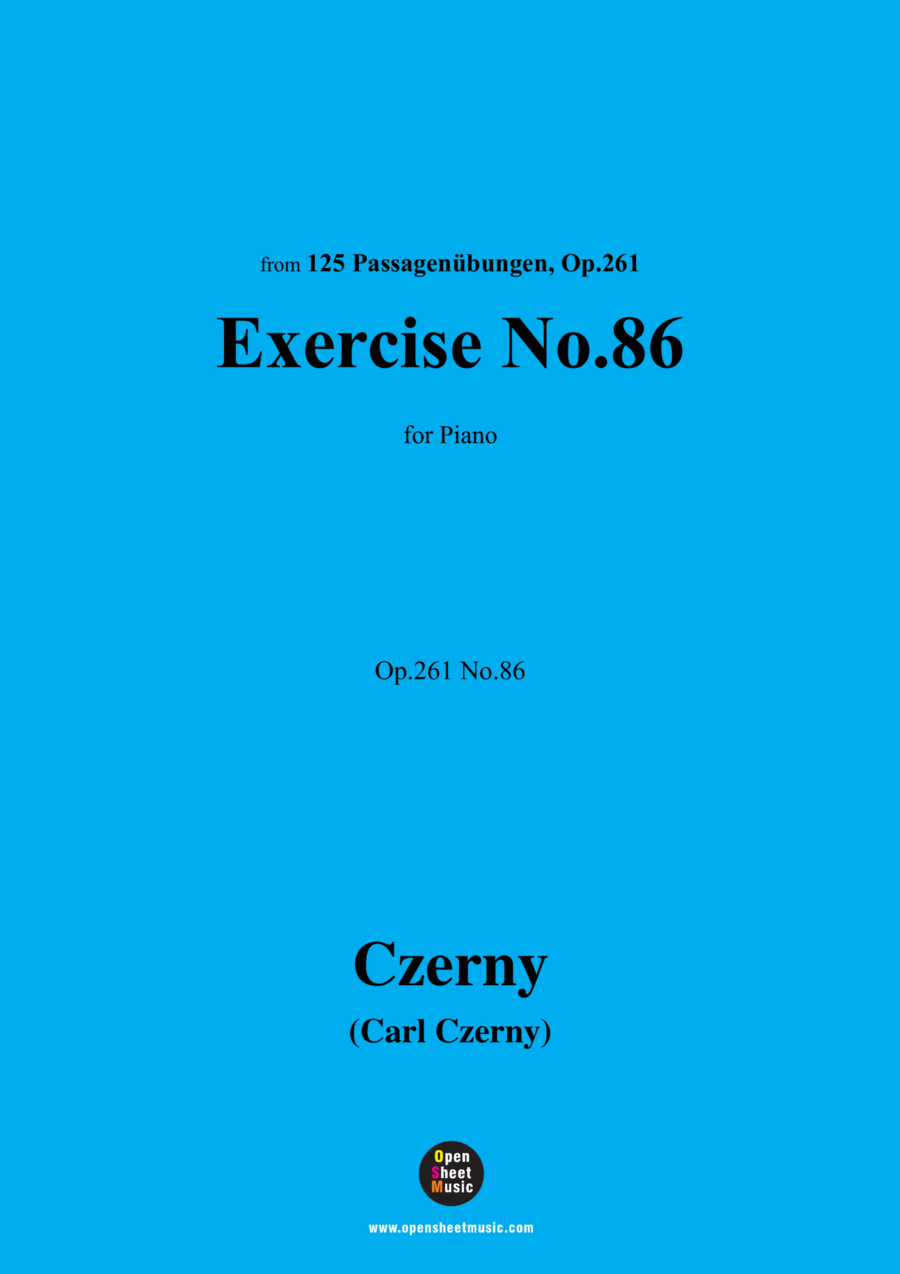C. Czerny-Exercise No.86,Op.261 No.86 Piano Method scores gallery preview page 1