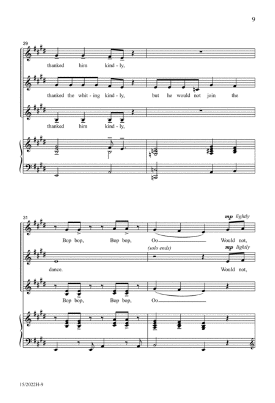 Won't You Join the Dance? SSA scores gallery preview page 8