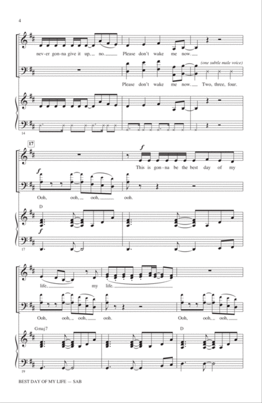 Best Day Of My Life Best Day Of My Life 3-Part scores gallery preview page 3