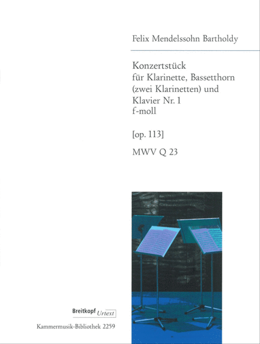 Concert Piece No. 1 in F minor [Op. 113] MWV Q 23 Clarinet scores gallery preview page 1
