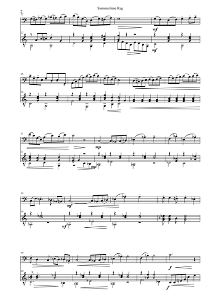 Summertime Rag for cello and guitar