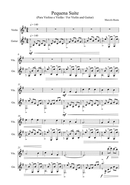 Pequena Suíte para Violino e Violão (Little Suite for Violin and Guitar)