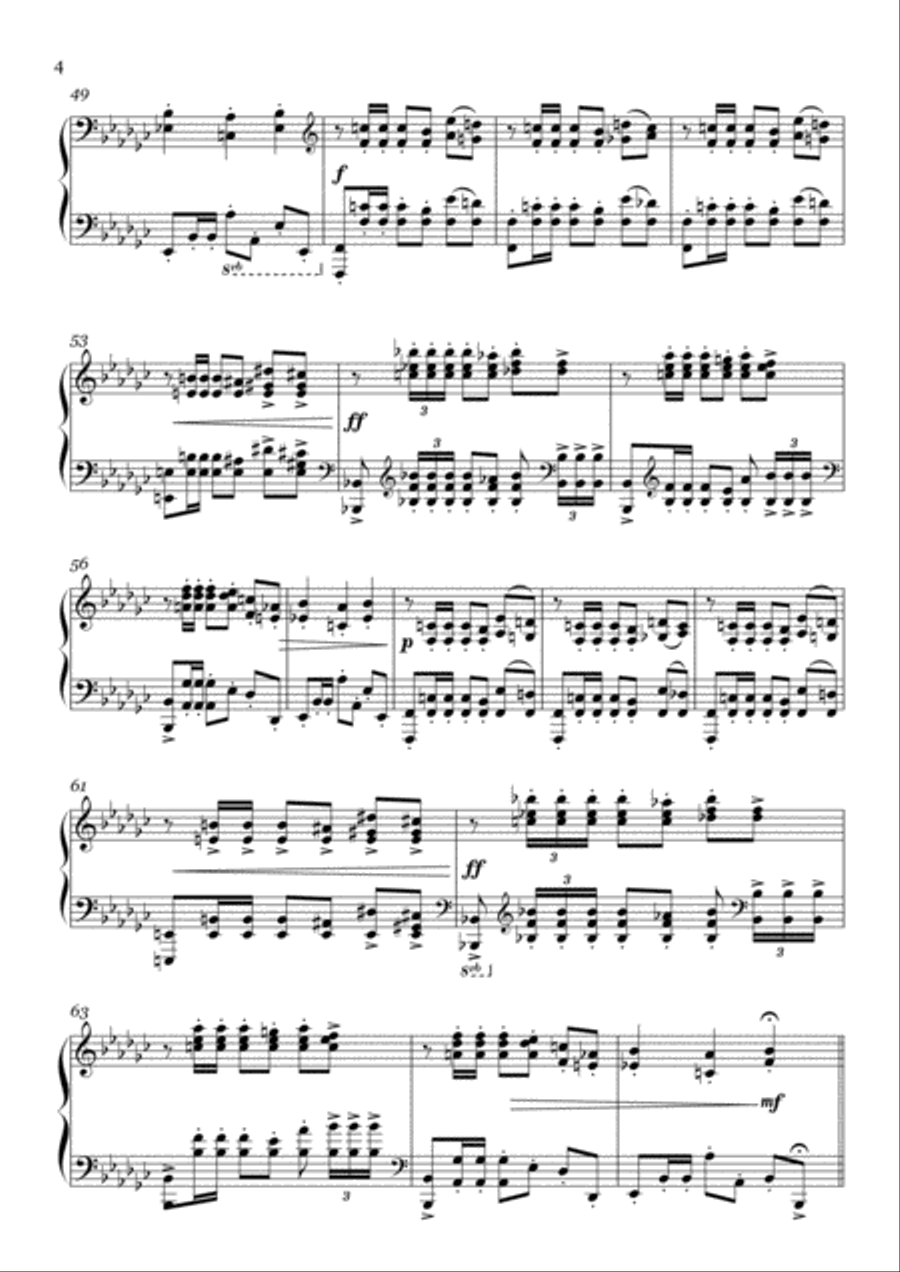 Variations on a Love Theme Piano Solo scores gallery preview page 4