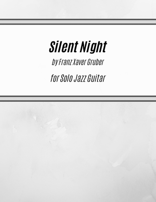 Silent Night (for Solo Jazz Guitar)