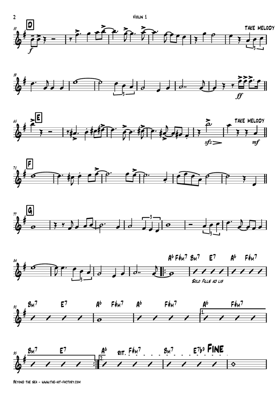 Beyond The Sea String Quartet scores gallery preview page 5