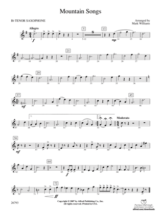 Mountain Songs: B-flat Tenor Saxophone