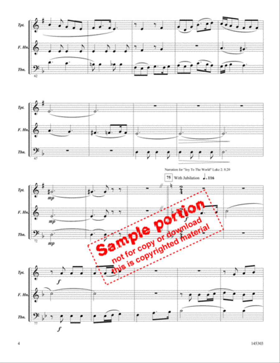 Three Scenes From Bethlehem Brass Trio scores gallery preview page 4