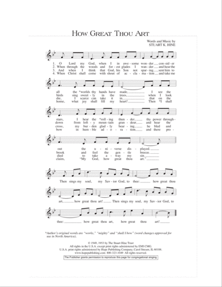 How Great Thou Art How Great Thou Art Choir scores gallery preview page 11